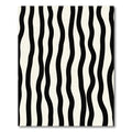Black White Wavy Stripe Rug