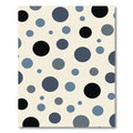 Chic Navy Blue Scattered Circles Rug