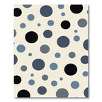 Chic Navy Blue Scattered Circles Rug