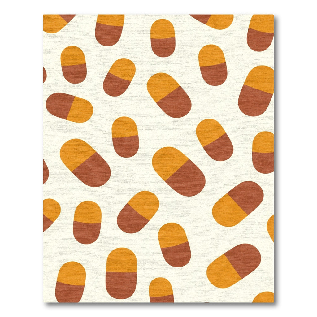 Earthy Orange Two Tone Pill Rug