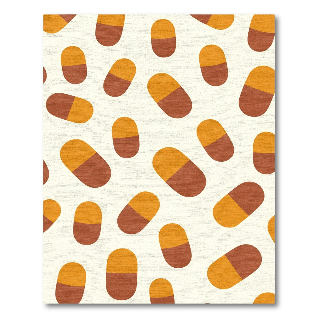 Earthy Orange Two Tone Pill Rug