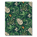 Deep Emerald Abstract Tropical Fern Rug