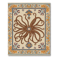 Brown Octopus Nautical Motif Rug
