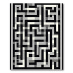 Monochromatic Geometric Maze Rug