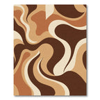 Retro Earthy Swirl Abstract Rug