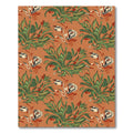 Ornate Orange Tropical Bird Floral Rug