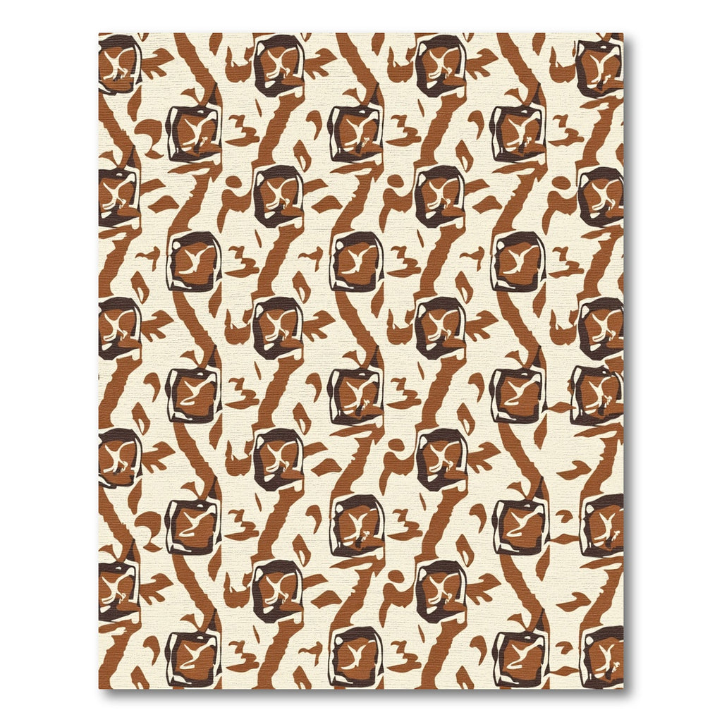 Brown Tan Abstract Animal Stripe Rug