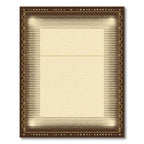 Brown Cream Halftone Dot Border Rug
