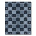 Modern Navy Star Block Rug