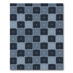 Modern Navy Star Block Rug