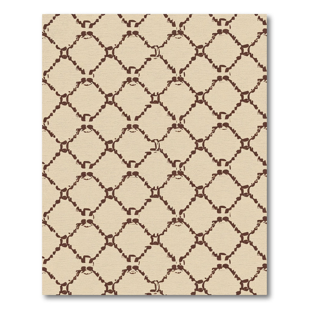 Tawny Chain Link Lattice Rug