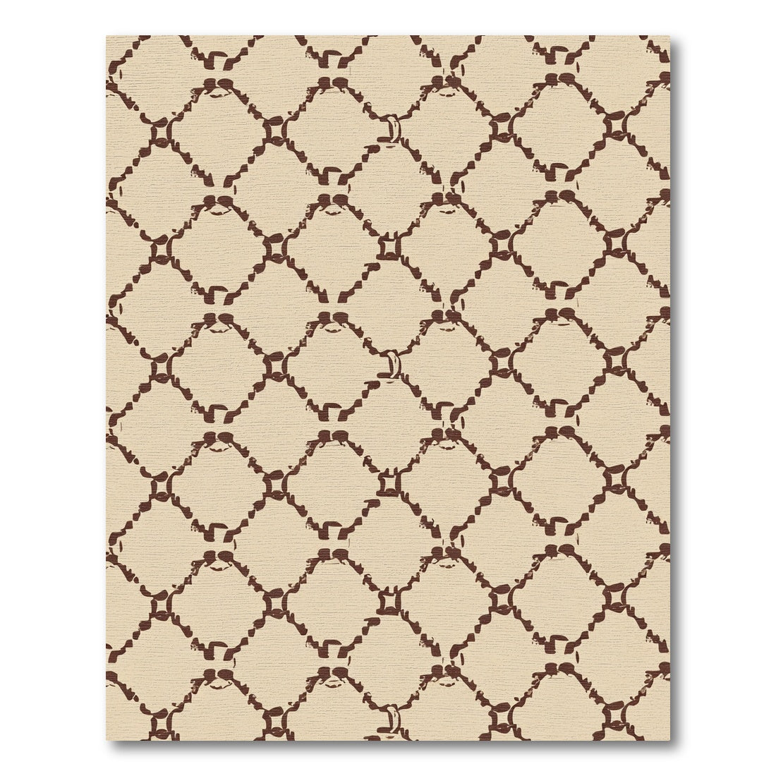 Tawny Chain Link Lattice Rug