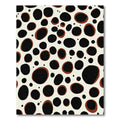 Brown Black Spotty Oval Collage Rug