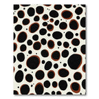 Brown Black Spotty Oval Collage Rug