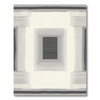 Monochromatic Geometric Bands Accordion Rug