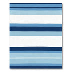 Striped Navy Blue Sky Palette Rug