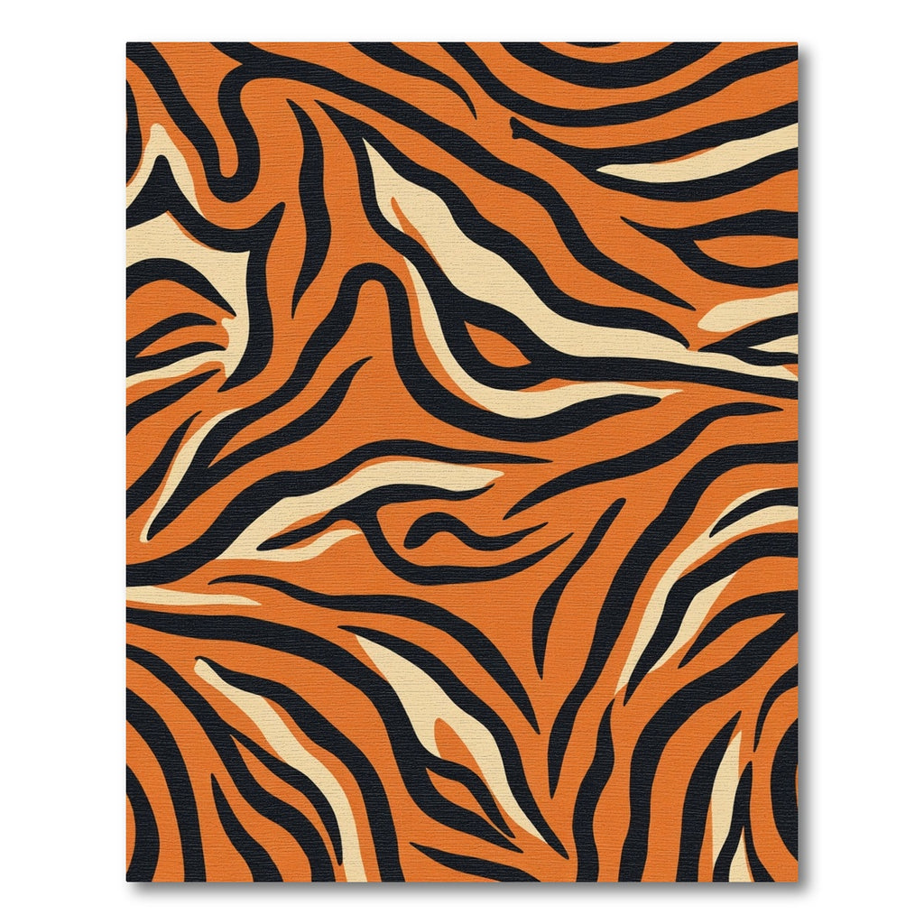 Fierce Orange Black Animal Fur Rug