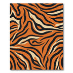 Fierce Orange Black Animal Fur Rug