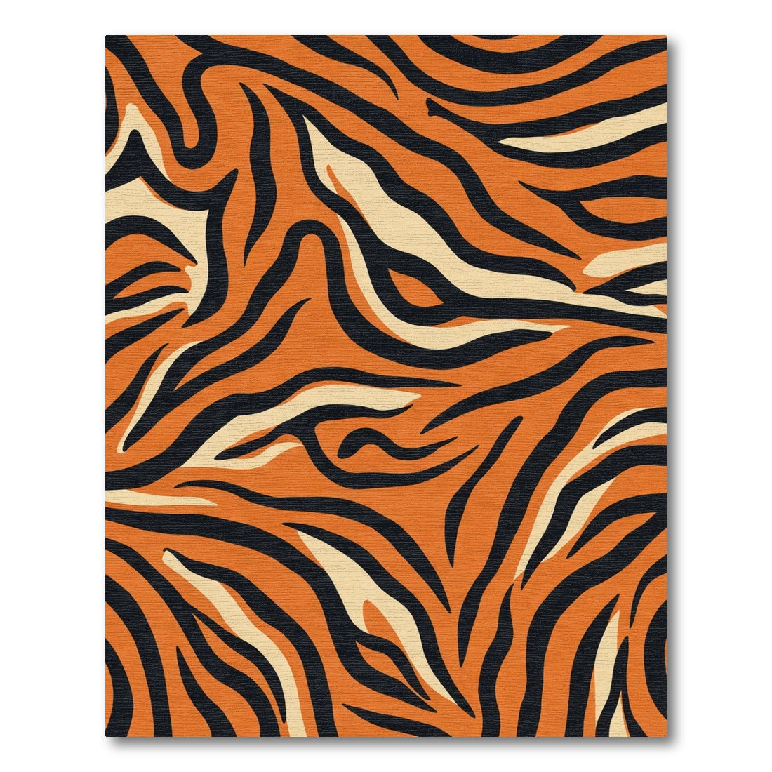 Fierce Orange Black Animal Fur Rug