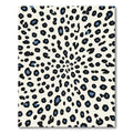 Cream Blue Black Spots Animal Rug
