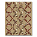 Terra Cotta Geometric Baroque Overlay Rug