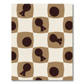 Brown and Cream Checkered Silhouette Rug