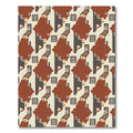 Retro Brown Staircase Abstract Layout Rug