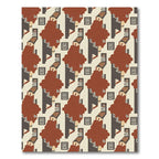 Retro Brown Staircase Abstract Layout Rug
