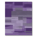 Abstract Geometric Violet Tone Blocks Rug