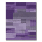 Abstract Geometric Violet Tone Blocks Rug