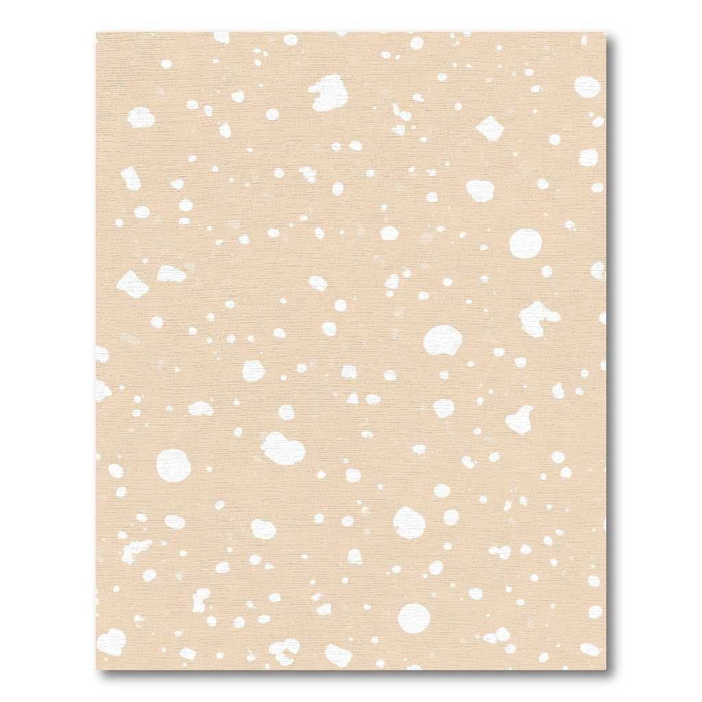Sandy Beige White Splatter Abstract Rug