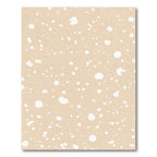 Sandy Beige White Splatter Abstract Rug