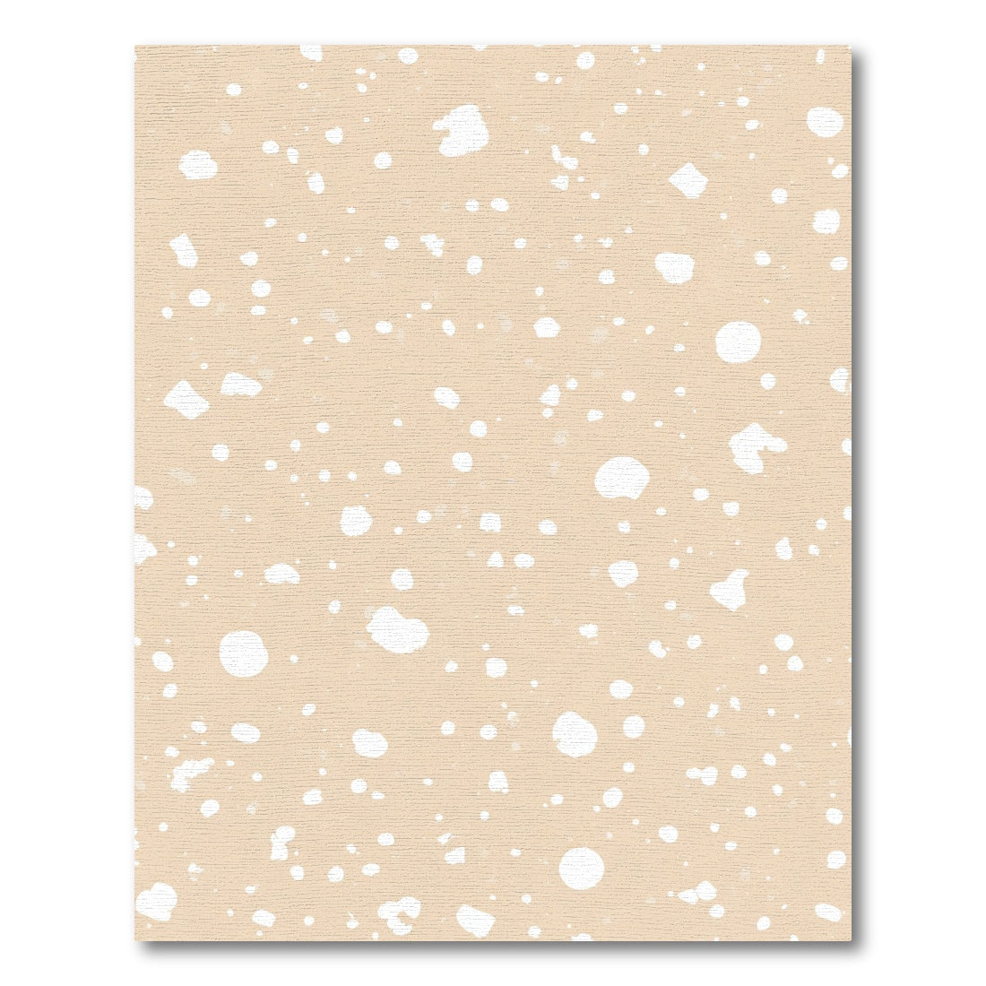Sandy Beige White Splatter Abstract Rug