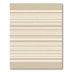 Classic Tan Cream Horizontal Stripe Rug