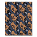 Brown Orange Abstract Camouflage Shapes Rug