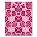 Fuchsia Abstract Flower Concentric Circle Rug