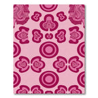 Fuchsia Abstract Flower Concentric Circle Rug