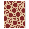 Crimson Circles Abstract Scattered Rug