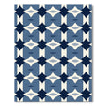 Navajo Blue Geometric Lattice Rug