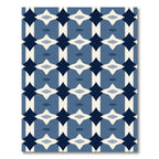 Navajo Blue Geometric Lattice Rug