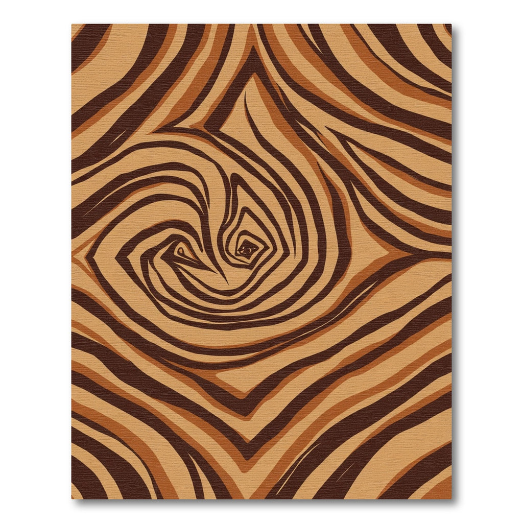 Earthy Swirl Woodgrain Stripes Rug