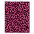 Hot Pink Black Leopard Spot Rug