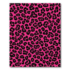 Hot Pink Black Leopard Spot Rug