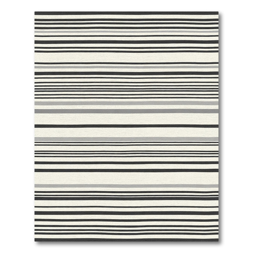 Cream Black Gray Striped Horizon Rug