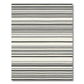 Cream Black Gray Striped Horizon Rug