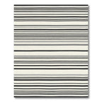 Cream Black Gray Striped Horizon Rug