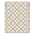 Elegant Cream Taupe Floral Lattice Rug