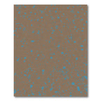 Brown Aqua Splatter Abstract Rug