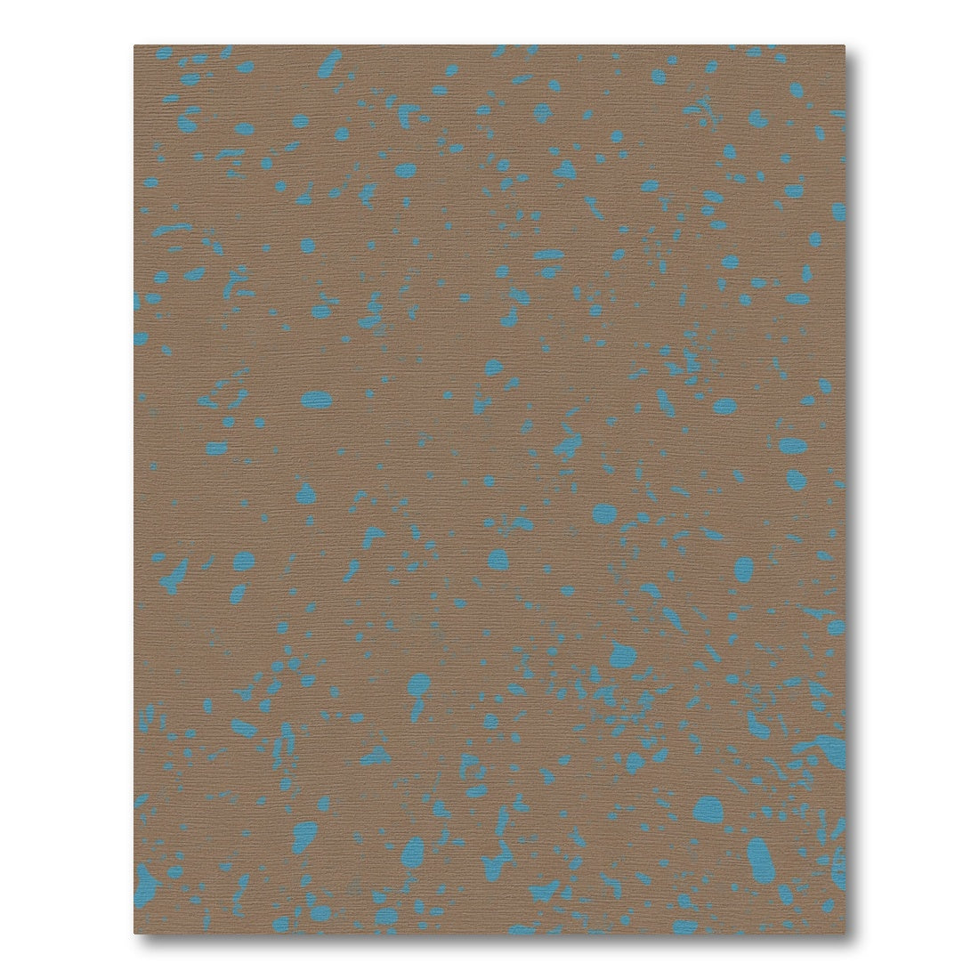 Brown Aqua Splatter Abstract Rug