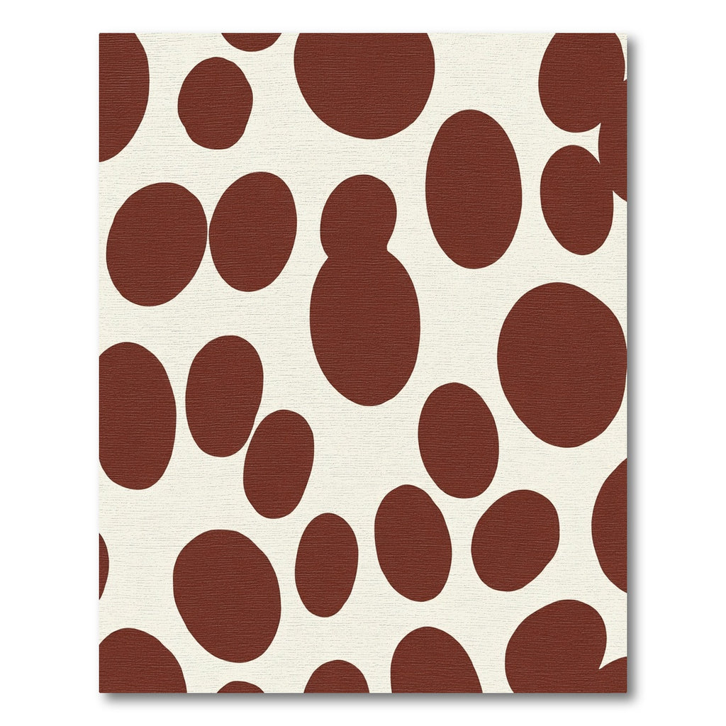 Warm Brown Polka Dot Composition Rug